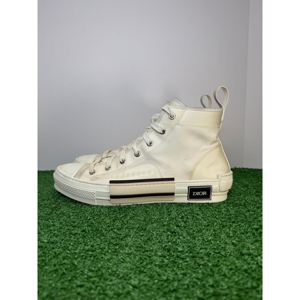Dior B23 High Top White Sneaker Size 10 - Picture 1 of 10